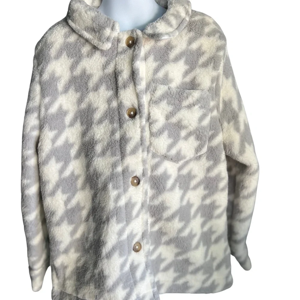 cat and jack jacket girl White/Gray Warm button up